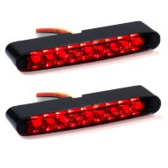 2x motorsykkel LED-baklyslister med bremselys og kontinuerlig lys Lumitecs TX41 med E-mark økonomisett