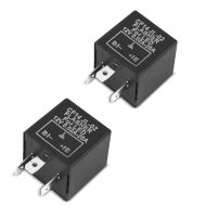 2x 12V motorsykkel blinklys relé 3 V-PIN Lumitecs indikator sender LED lastuavhengig sparesett