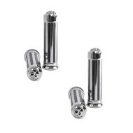 2x motorsykkelhåndtak Craftride CG15 styrehåndtak 1 tommer CNC aluminium i krom økonomisett