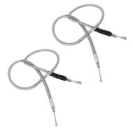 2x clutchkabel 150cm egnet for Harley Davidson Sportster 86-09 rustfritt stål/nylon Craftride økonomisett