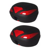 2x motorsykkel toppkoffert Bagtecs TC1 43 liter universal sparesett