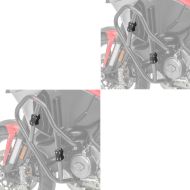 2x crash-bar beskyttelse Motoguard CP3 22-28mm crash bar crash pads beskyttere svart sparesett