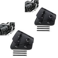 2x motorsykkel-salveske egnet for cruiser og chopper sideveske SB4 høyre svart sparesett