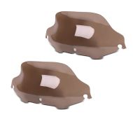 2x frontrute Wave 8" egnet for Harley Davidson Electra-Street Glide 96-13 røykbrun Craftride sparesett