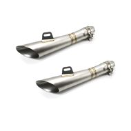 2x eksoslyddemper Zaddox Cone rustfritt stål titan sparesett