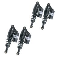 2x motorsykkel støtdempere bak 280 mm fjærbenspar universal Zaddox RS2 svart sparesett