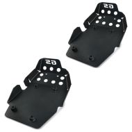 2x motorbeskyttelse egnet for BMW F 650 GS 08-12 Motoguard svart aluminium frontspoiler undervogn beskyttelse sparesett
