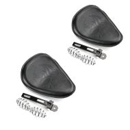 2x motorsykkel bobber swing sal Craftride Skull med fjærer egnet for tilpassede sykler i BR19 svart økonomisett