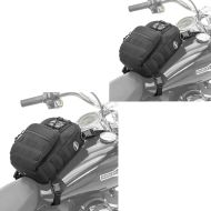 2x motorsykkel tankbag Craftride Dark Gear 9L med stroppfeste økonomisett