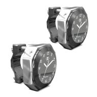 2x styreklokke motorsykkel Craftride analog klokke med styreholder LK2 krom sparesett