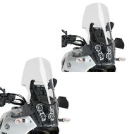 2 x turskjerm egnet for Yamaha Tenere 700 19-24 klar frontrute Puig økonomisett 3727W