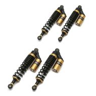 2x motorsykkel støtdempere bak 340 mm fjærbenspar universal Zaddox RS2 svart-gull sparesett