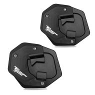 2x sidestativ fotforlengelse egnet for Yamaha Tenere 700 19-24 sidestativ platestøtteforlengelse Motoguard svart økonomisett
