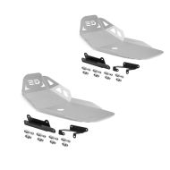 2x motorbeskyttelse egnet for BMW F 850 GS / F 750 GS 18-20 Motoguard sølv aluminium front spoiler undervogn beskyttelse sparesett