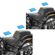 2x dobbel sete gel egnet for Harley Davidson Softail Street Bob 18-24 duo sete Craftride SP8 svart økonomisett