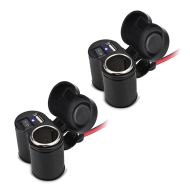2x Tourtecs ZA2 motorsykkel ombord-uttak med sigarettenner og USB-port økonomisett