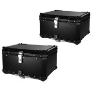 2x motorsykkel aluminium toppkoffert Bagtecs XB100 aluminium universal 100 liter svart sparesett