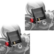 2x mobiltelefonholder motorsykkel Tourtecs SH2 smarttelefonholder med strømbanksparesett