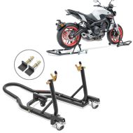 Set: Montageständer Set MV1 Motorradständer vorne und hinten Rangierhilfe + Rangierhilfe Montageständer Hinterrad Mover 2 universal matt_1