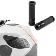 Sett: Tankpute side grip pad M side tank pad kne pad i sort + styrehåndtak 5X - 22mm svart