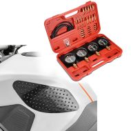 Sett: synkron tester forgasser og injeksjonssystemer + tank pad side grip pad M side tank pad kne pad i svart