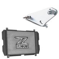 Sett: Adapterplate for ConStands Power Kawasaki Z 900 17-24 + radiatordeksel som passer til Kawasaki Z 900 17-24 radiatorgrill Zaddox KG1