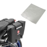 Sett: Motorsykkel-salvesker vanntette Bagtecs WP6 2x15L rullelukkende sideveske + varmebeskyttende film selvklebende for motorsykkel varmebeskyttelse Zaddox 50x50cm