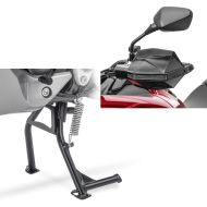 Sett: Hovedstativ med ABE Honda Transalp XL 700 V 07-14 senterstativ ConStands i sort + håndbeskyttere egnet for Honda Transalp XL 700 V Motoguard HG2 svart