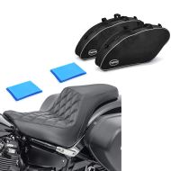 Sett: Innvendige koffertvesker egnet for Harley Davidson Sport Glide 18-24 Crafride koffertvesker + dobbelsete gel egnet for Harley Davidson Sport Glide 18-24 Duo sete Craftride SP8 svart