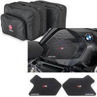 Sett: Vario koffert innervesker egnet for BMW R 1200 GS / Adventure 13-18 Bagtecs MV1 med tankpute på siden svart