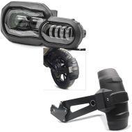Sett: LED frontlykt egnet for BMW F 650 GS 08-12 ECE Lumitecs QL2 med bakhjulsdeksel HG7