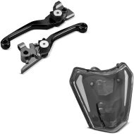 Sett: Bremsehåndtak med clutchspak egnet for KTM EXC / -F 14-16 Xdure Flex sw med LED hovedlys E-merke DRL Xdure SW1