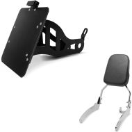 Sett: Sideskiltholder Craftride sw med sissy bar som passer til Yamaha XV 535 Virago 88-03 krom
