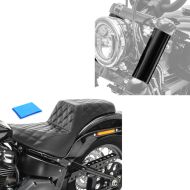 Sett: gaffeltrekk egnet for Harley Davidson Dyna 06-17 gaffeltrekk Craftride GC2 + dobbel sete gel egnet for Harley Davidson Dyna Fat Bob 08-17 duo sete Craftride SP6 svart