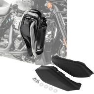 Sett: benskjold egnet for Harley Davidson Touring modeller 17-24 Craftride ventilert svart + mellomramme vindavviser egnet for Harley Davidson Touring 09-24 varmebeskyttelse Craftride WA3 matt svart