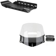 Sett: Motorbeskyttelse egnet for Honda Goldwing GL 1800 01-16 Craftride med frontrute med ventilasjonsgitter klar