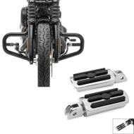 Sett: Crash bar Bart egnet for Harley Davidson Softail Street Bob / Standard 18-24 Craftride svart + førerfotstøtter egnet for Harley Davidson Softail 18-24 Craftride ST8 krom