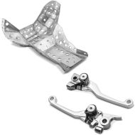 Sett: Motorbeskyttelse egnet for KTM EXC 300 250 14-16 aluminium med spaksett bremsespak med clutchhendel foldehendel Xdure Flex orange