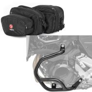 Sett: Koffert innervesker sideveske Bagtecs med crashbar egnet for BMW F 900 R / XR 20-24 motorbeskyttelsesstang BG2