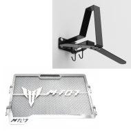 Sett: Radiatordeksel egnet for Yamaha MT-07 13-24 radiatorgrill KG1 Zaddox med motorsykkelgarderobe XGP WH2 sw