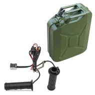 Sett: oppvarmede håndtak / motorsykkel oppvarmede håndtak GH1 egnet for 22 mm styre sw Tourtecs med drivstoffbeholder av metall 20 liter JC3 grønn