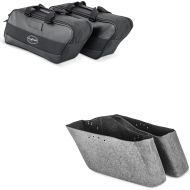 Sett: sideveske innerveske egnet for Harley Davidson Touring 14-24 Craftride + indre fôr for sideveske som passer for Harley Davidson Touring 14-24 Craftride