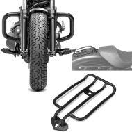 Sett: crashbar egnet for Honda Rebel 500 CMX 17-24 + bagasjehylle