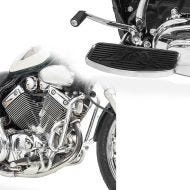 Sett: løpebrett foran, førerfotstøtter FB2 + krasjebøyle egnet for Yamaha XV 535 Virago 88-03 krom GB3