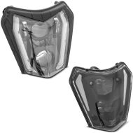 Sett: LED hovedlykt SW2 + LED hovedlykt egnet for KTM EXC / EXC-F / Freeride / Enduro / SMC 14-24 SW1