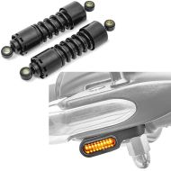 Sett: Støtdemper 11" egnet for Harley Davidson Dyna 1991-2017 senking + LED styreindikatorer XS