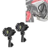 Sett: LED ekstra hovedlykt S22X + crash bar egnet for Ducati Multistrada V4 / S 21-24 crash bar DX