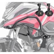 Sett: LED ekstra hovedlykt S22X + øvre kollisjonsstang L egnet for Honda NC 750 X 21-24 øvre kåpebeskyttelsesstang