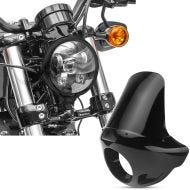 Sett: LED-hovedlys 5,75 tommer + frontlyktskinne egnet for Chopper Cruiser Bobber VD8