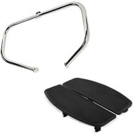 Sett: Crash bar egnet for Harley Davidson Touring 97-08 TR1 krom + løpebrett gummiputer
